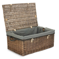 Red Hamper 62cm Antique Wash Picnic Basket