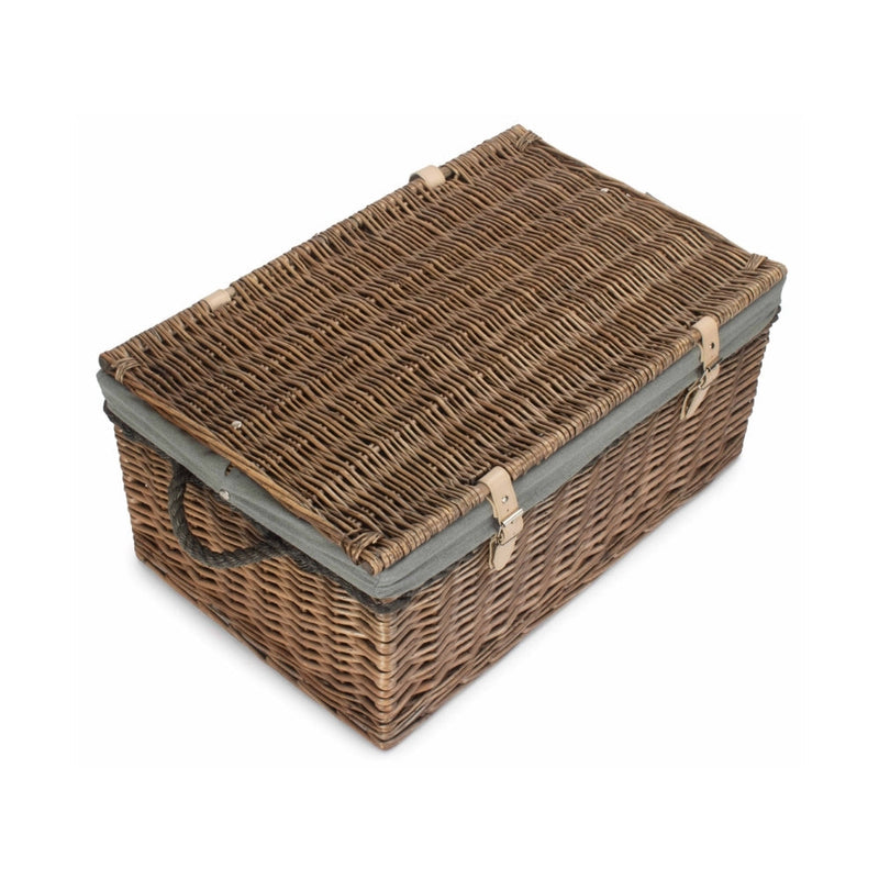 Red Hamper 62cm Antique Wash Picnic Basket