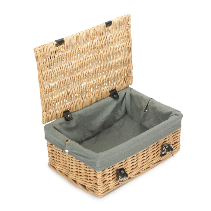 The Willow Basket 36cm Buff Wicker Empty Picnic Basket