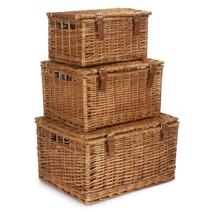 The Willow Basket Light Steamed Windsor Wicker Picnic Basket