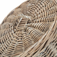 The Willow Basket Grey Wash Round 3 Toilet Roll Holder