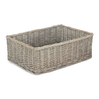 Wicker Grey Wash Storage Tray