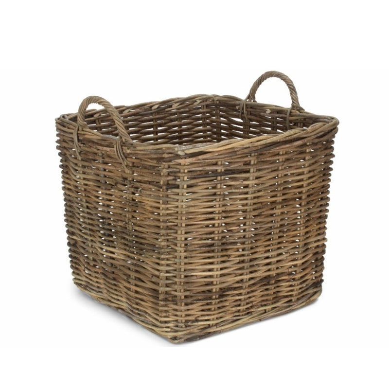 The Willow Basket Inglenook Square Rattan Log Basket