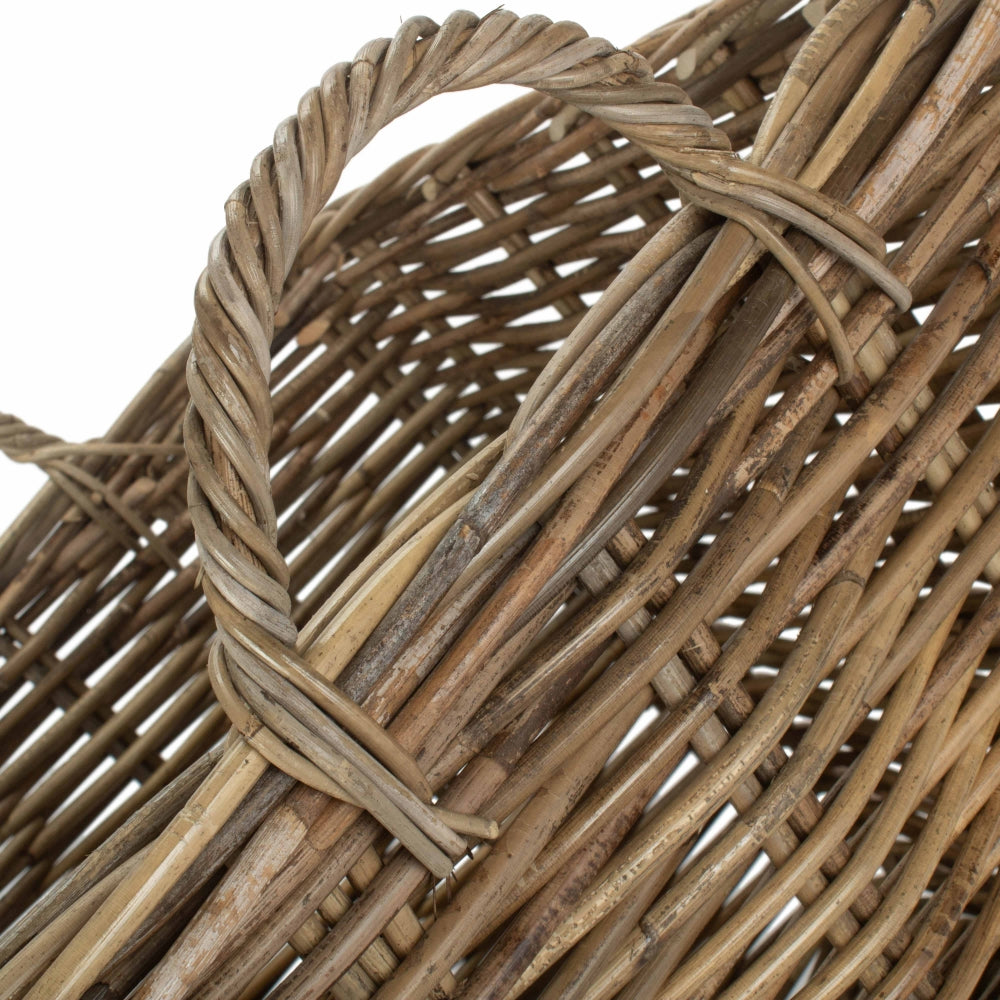 The Willow Basket Inglenook Square Rattan Log Basket