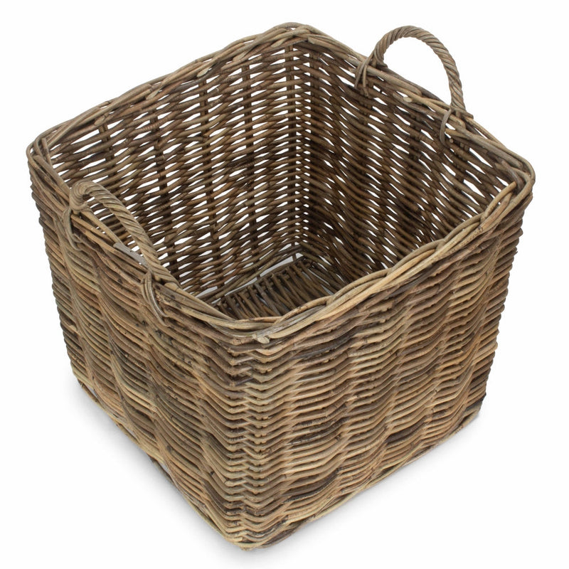 The Willow Basket Inglenook Square Rattan Log Basket