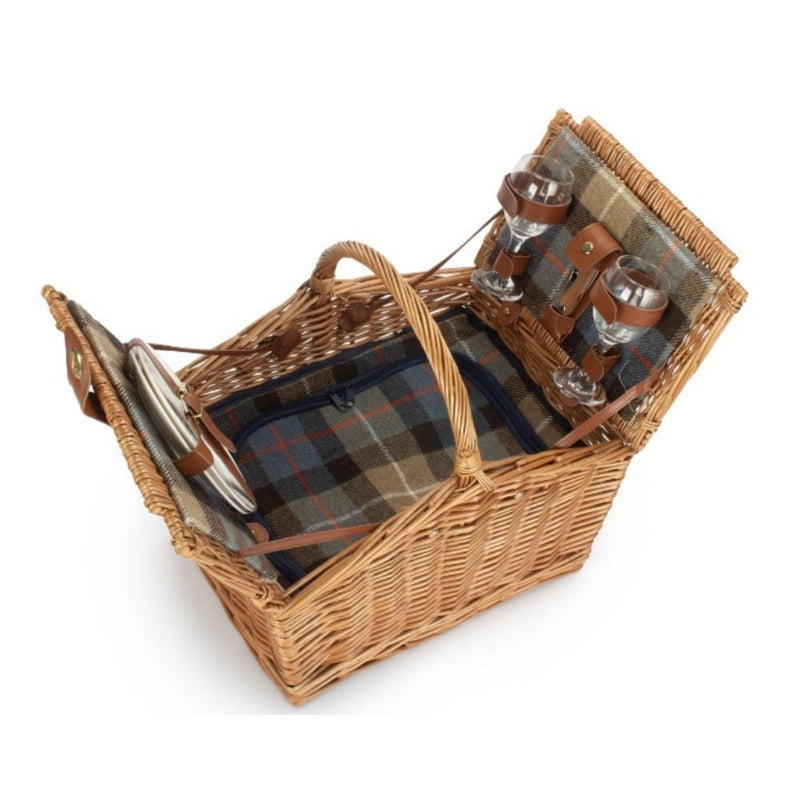 2 Person Ravenstor Slope-Sided Fitted Wicker Picnic Basket