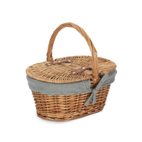 Childs Light Steamed Finish Oval Picnic Basket