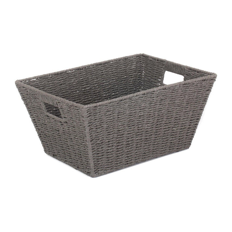 The Willow Basket Grey Paper Rope Deep Tray