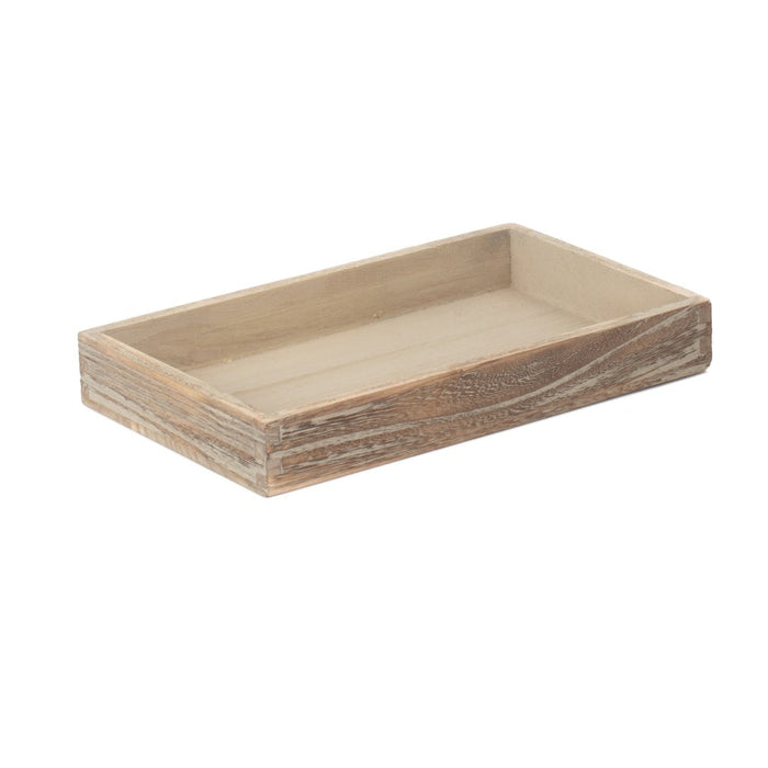 The Willow Basket Shallow Wooden Plinth Tray