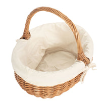 The Willow Basket Deluxe Wicker Shopping Basket With White Lining